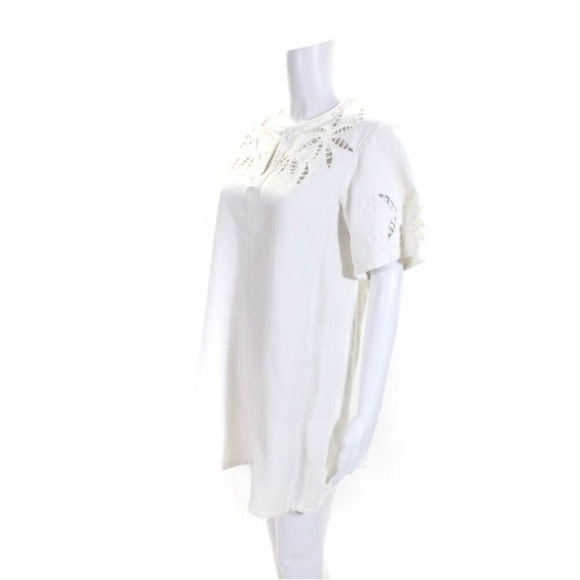 See By Chloe Dresses & Skirts - See by Chloe white cotton dress with cut-out design size 34